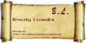 Broczky Lizandra névjegykártya